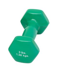 Dumbell Weight Color Vinyl Coated 3 Lb
